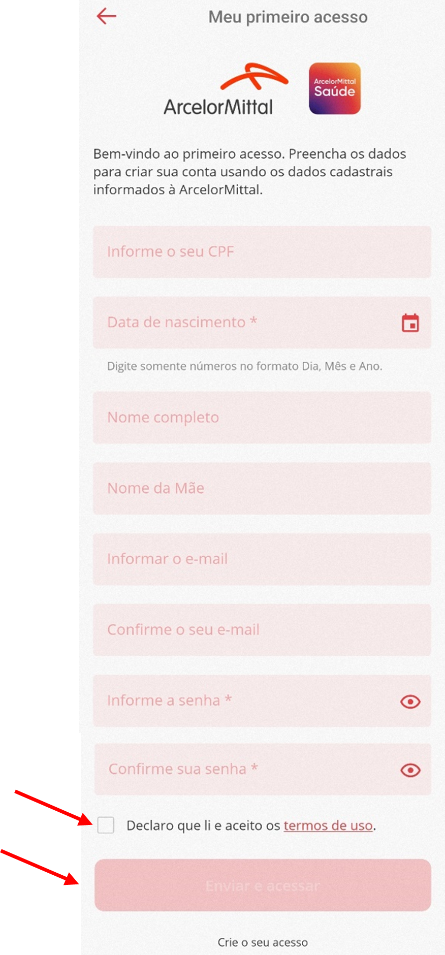 APP ArcelorMittal Saúde